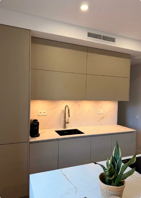 cocina abierta al salón proyecto flovic