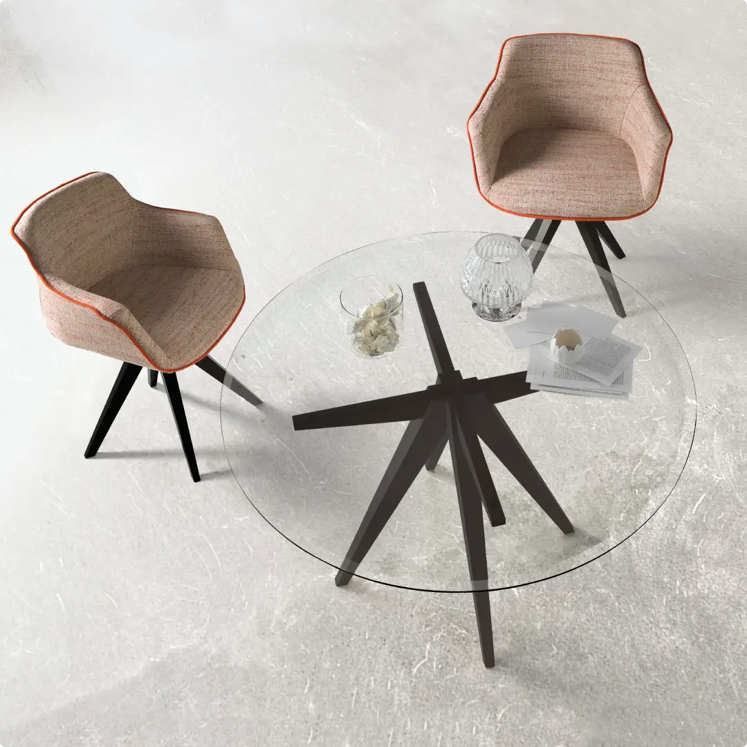 mesa de comedor tapa en cristal