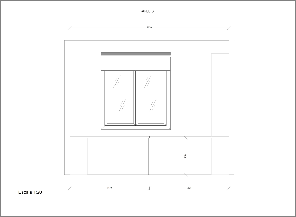 proyecto despacho planos pared b